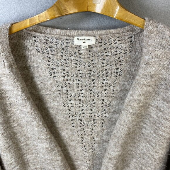 World Market Open Front Cardigan Womens One Size Cozy Polyester Classic Workwear - Picture 3 of 12